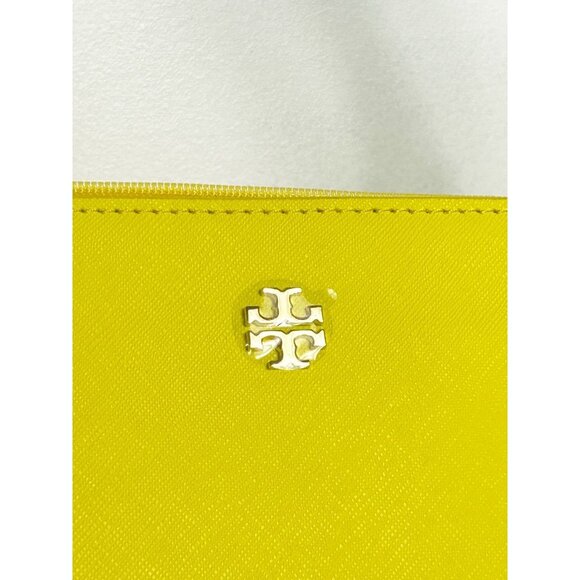 Tory Burch Saffiano Leather York Dual Buckle Dual Strap Tote in Sunshine - New - Picture 3 of 12